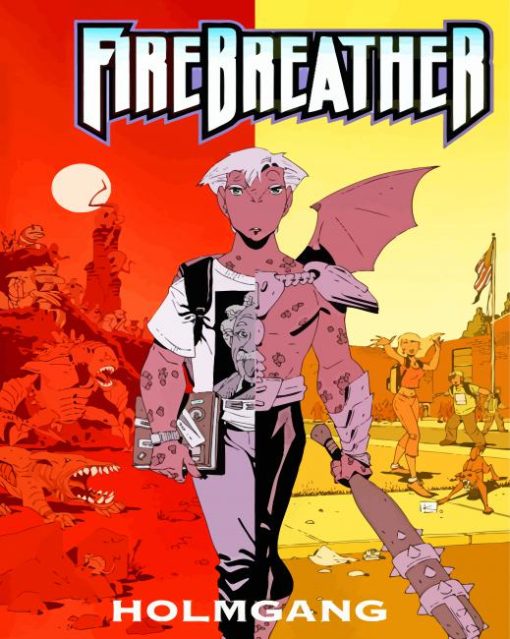 Firebreather Comic Poster paint by number