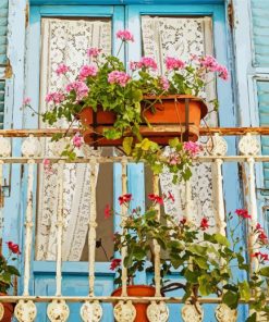 Flower Balcony Italy paint by number