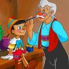 Geppetto And Pinocchio Cartoon Characters Paint by number