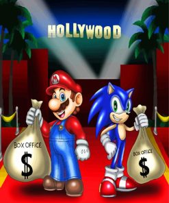 Hollywood Mario And Sonic paint by number