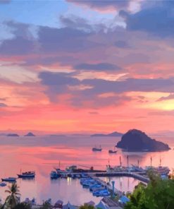 Labuan Bajo At Sunset paint by number