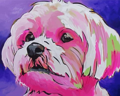 Shorkie Dog Pop Art paint by number
