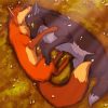 Sleeping Fox And Wolf paint by number