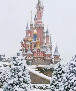 Snowy Parc Disneyland paint by number
