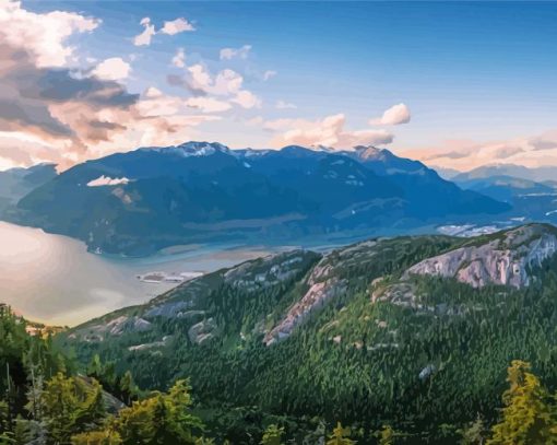 Squamish Sunset paint by number