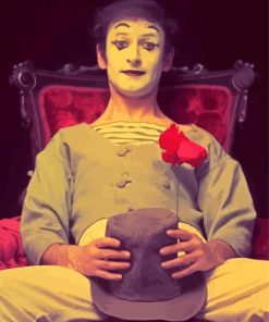 The French Actor Marcel Marceau paint by number