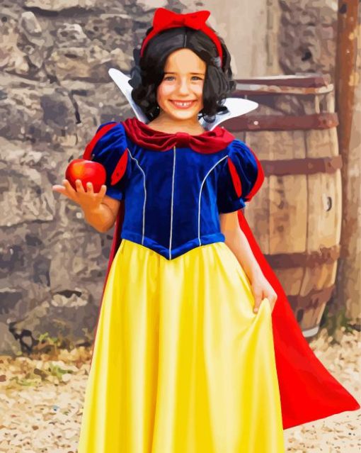 Toddler Disney Snow White Costume paint by number