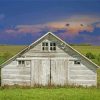 Vintage Old White Barns paint by number