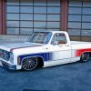 White 76 GMC Pickup paint by number