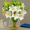 White Lilies In Jug paint by number