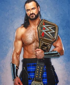 Wwe Champion Drew McIntyre paint by number