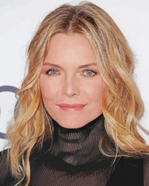 Actress Michelle Pfeiffer paint by number