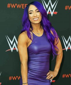 American Professional Wrestler Sasha Banks paint by number