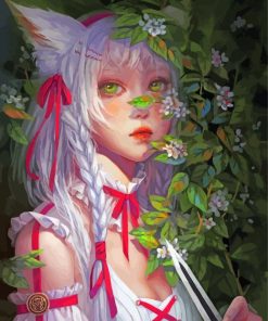 Anime Wolf Girl paint by number