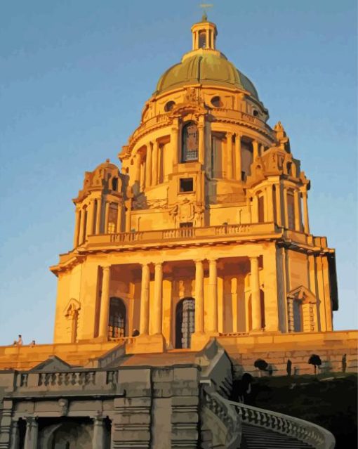 Ashton Memorial In Evening Sun paint by number