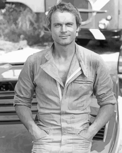 Black And White Terence Hill Paint by number