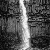 Black And White Landscape Waterfall paint by number