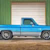 Blue 1984 Chevy Truck paint by number
