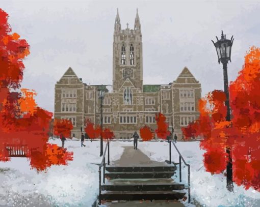 Boston College Art paint by number