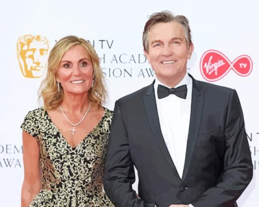Bradley Walsh With His Wife Paint by number