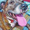 Brindle Pitbull Art paint by number