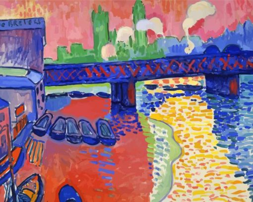 Charing Cross Bridge By Andre Derain paint by number