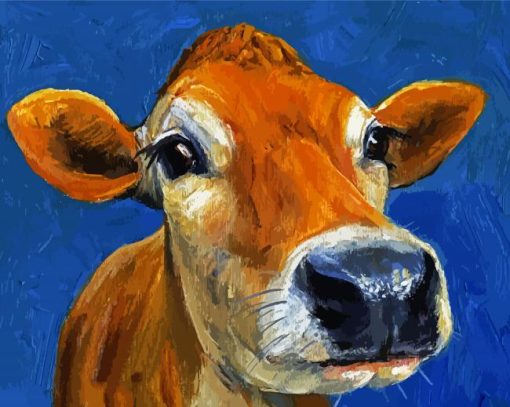 Cow Portrait Art paint by number