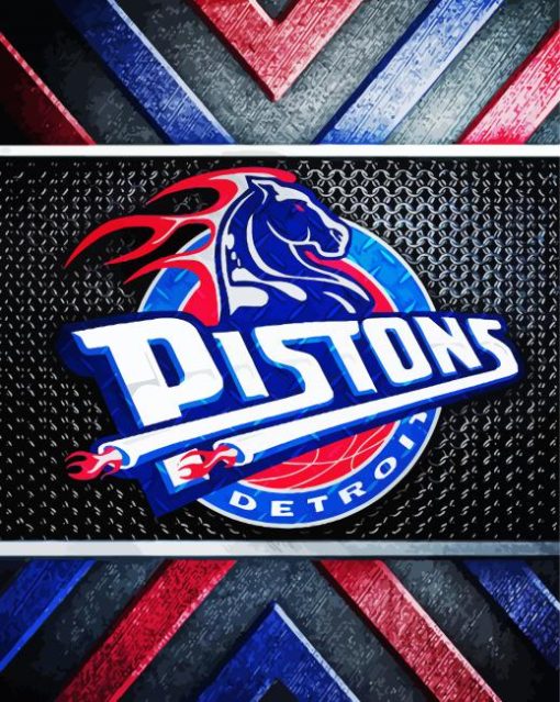 Detroit Pistons Logo paint by number