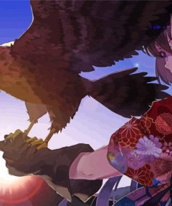 Eagle Anime Girl paint by number