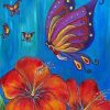 Fairy Butterfly And Flowers paint by number