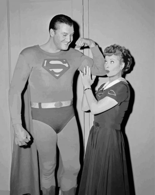 George Reeves I Love Lucy paint by number