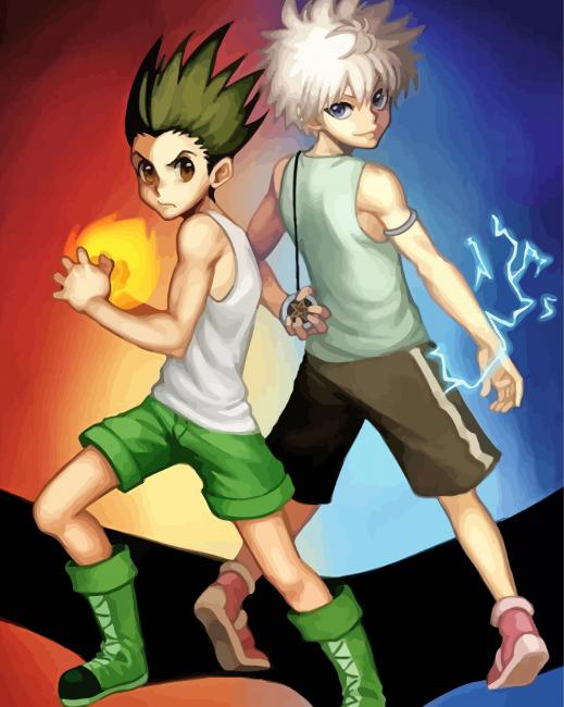 Gon And Kilauea Anime paint by number