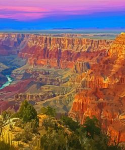 Grand Canyon West Sunset paint by number