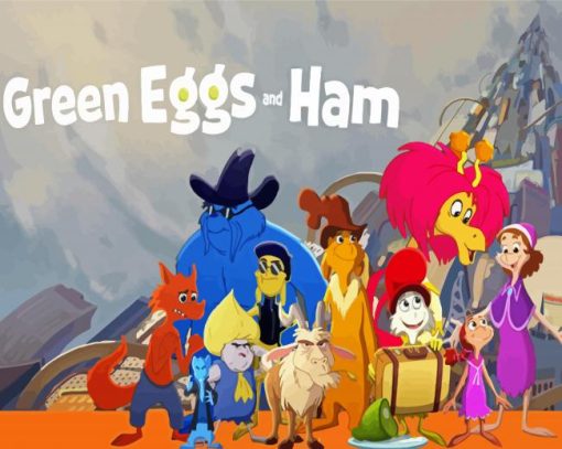 Green Eggs and Ham Paint by number