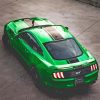 Green Mustang Car paint by number