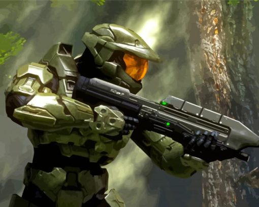 Halo The Master Chief paint by number