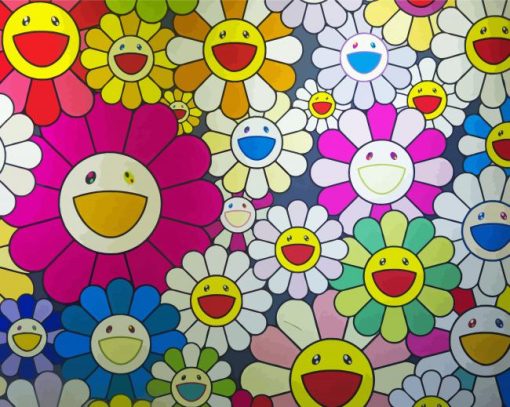Happy Flowers Paint by number