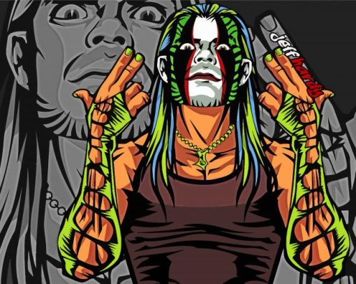 Jeff Hardy Cartoon paint by number