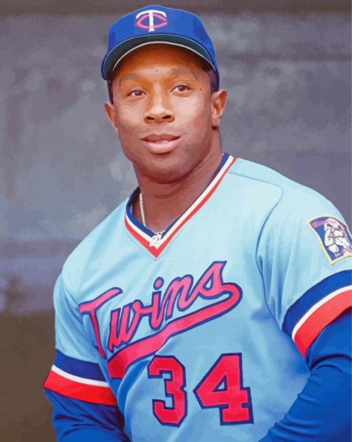 Kirby Puckett Baseballer paint by number