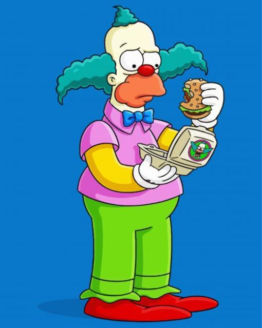 Krusty Clown paint by number