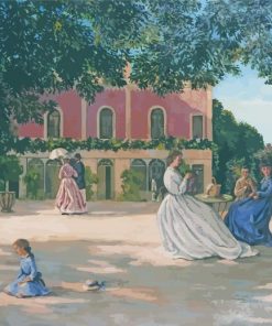 La Terrasse De Meric By Frederic Bazille paint by number