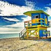 Lifeguard South Beach Florida paint by number