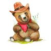 Little Cowboy Bear paint by number