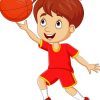 Little Boy With Basketball paint by number