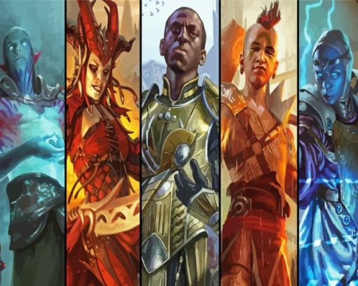 Magic The Gathering Characters Paint by number