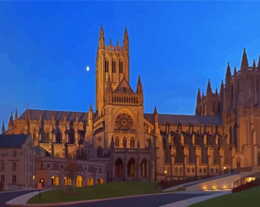 National Cathedral Washington paint by number