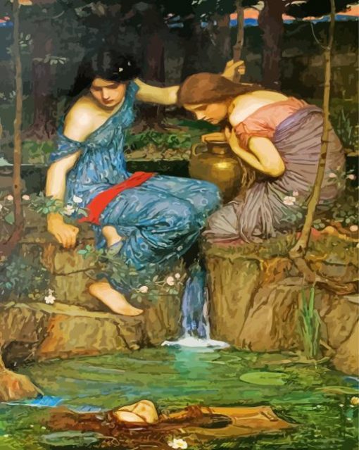 Nymphs Finding The Head Of Orpheus paint by number