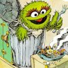Oscar The Grouch Art paint by number
