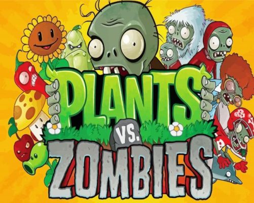 Plants VS Zombies Game Paint By Numbers - NumPaints - Paint by numbers