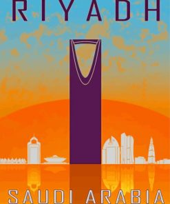 Riyadh Saudi Arabia Poster paint by number